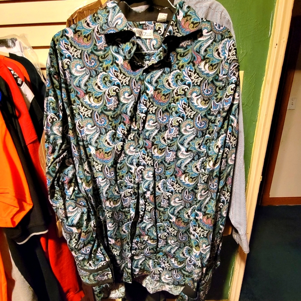 MENS CUT AWAY COLLAR FRENCH CUFF BUTTON DOWN SHIRT